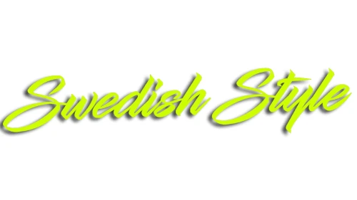 Naklejka Swedish Style na auto pasuje do Saab Volvo Scania - skandynawski tuning żółty neon