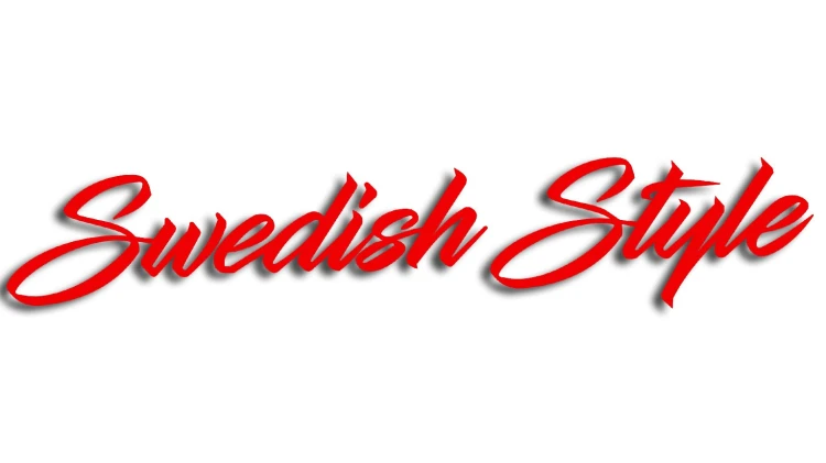 Naklejka Swedish Style na auto pasuje do Saab Volvo Scania - skandynawski tuning czerwony neon