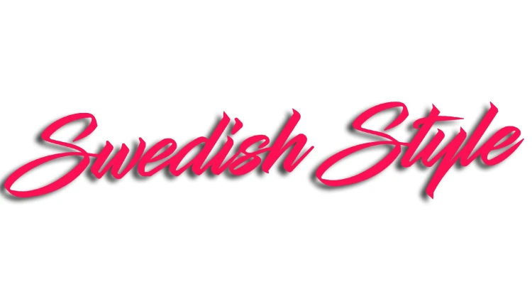Naklejka Swedish Style na auto pasuje do Saab Volvo Scania - skandynawski tuning różowy neon