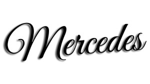 Mercedes napis #2 (czcionka ozdobna)