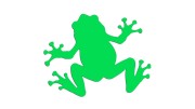 Naklejka Żaba rzekotka - minimalistyczna sylwetka - zielony neon