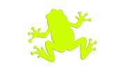 Naklejka Żaba rzekotka - minimalistyczna sylwetka - żółty neon