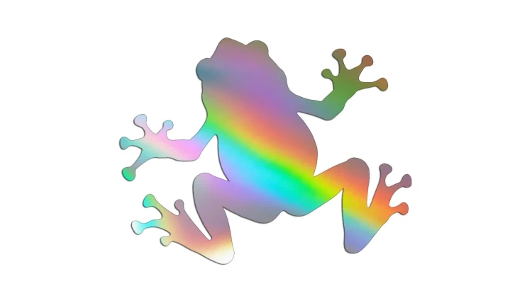 Naklejka Żaba rzekotka - minimalistyczna sylwetka - holograficzna