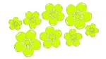 Naklejki KWIAT JABŁONI 8 SZTUK - kolory neonowe