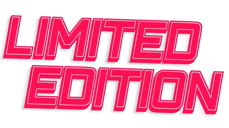Naklejka Limited Edition block bold edycja limitowana - różowy neon