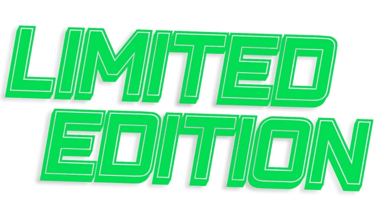 Naklejka Limited Edition block bold edycja limitowana - zielony neon
