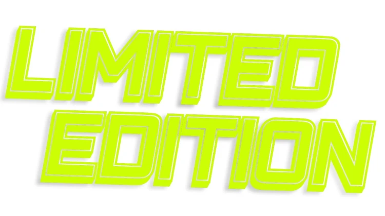 Naklejka Limited Edition block bold edycja limitowana - żółty neon