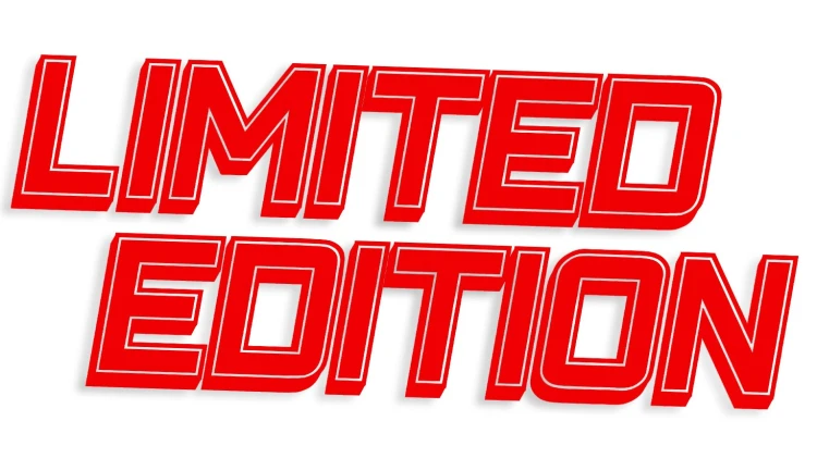 Naklejka Limited Edition block bold edycja limitowana - czerwony neon