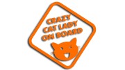 naklejka crazy cat lady on board pomaranczowa.jpg