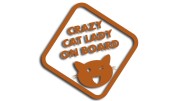 naklejka crazy cat lady on board brazowa.jpg