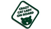 naklejka crazy cat lady on board ciemny zielony.jpg
