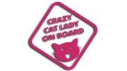 naklejka crazy cat lady on board rozowa.jpg