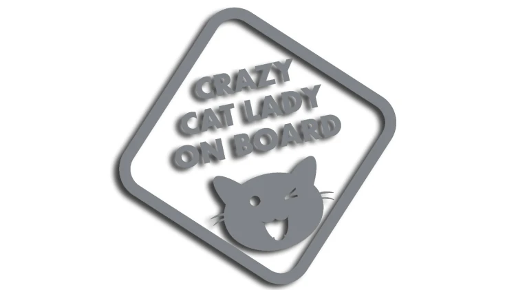 naklejka crazy cat lady on board szara.jpg