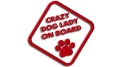 naklejka crazy dog lady on board czerwona.jpg