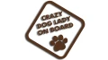 naklejka crazy dog lady on board ciemny brazowy.jpg