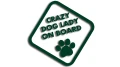 naklejka crazy dog lady on board ciemny zielony.jpg