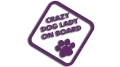 naklejka crazy dog lady on board fioletowa.jpg