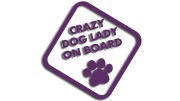 naklejka crazy dog lady on board fioletowa.jpg