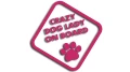 naklejka crazy dog lady on board rozowa.jpg