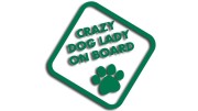 naklejka crazy dog lady on board zielona.jpg