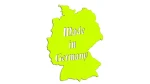 Naklejka Made in Germany mapa (do audi, bmw, volkswagen) - kolory neonowe