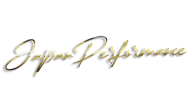 Naklejka Japan Performance JDM - elegancki napis na auto - dla fanów japońskiej motoryzacji złoty chrom