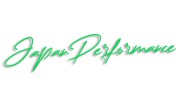 Naklejka Japan Performance JDM - elegancki napis na auto - dla fanów japońskiej motoryzacji zielony neon