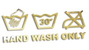 Naklejka HAND WASH ONLY - Detailing - Mycie Ręczne - złoty chrom