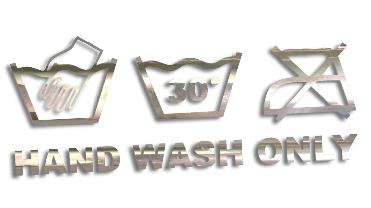 Naklejka HAND WASH ONLY - Detailing - Mycie Ręczne - chrom