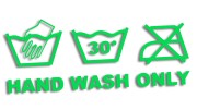 Naklejka HAND WASH ONLY - Detailing - Mycie Ręczne - zielony neon