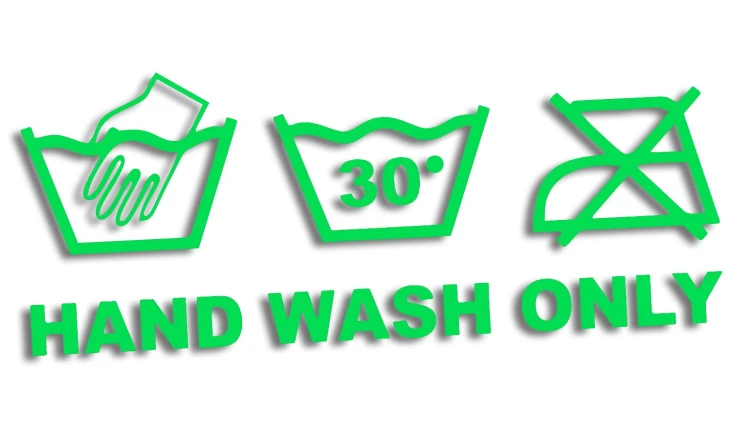 Naklejka HAND WASH ONLY - Detailing - Mycie Ręczne - zielony neon