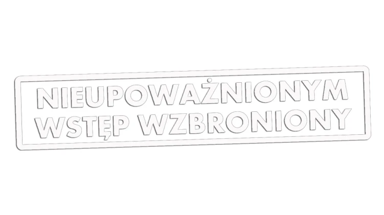 Naklejka NIEUPOWAŻNIONYM WSTĘP WZBRONIONY - Znak BHP - Magazyn / Biuro biała