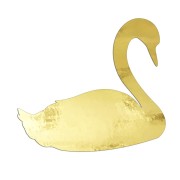 Naklejka ŁABĘDŹ - Elegancki Wzór - złoty chrom