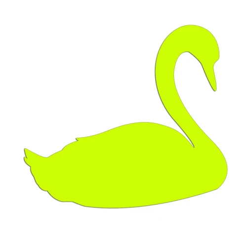 Naklejka ŁABĘDŹ - Elegancki Wzór - żółty neon