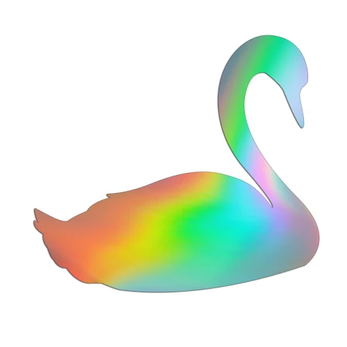 Naklejka ŁABĘDŹ - Elegancki Wzór - holograficzna