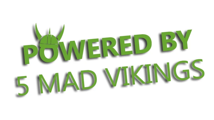 naklejka powered by 5 mad vikings jasny zielony.jpg