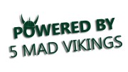 naklejka powered by 5 mad vikings ciemny zielony.jpg