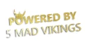 Naklejka POWERED BY 5 MAD VIKINGS do Volvo Saab Scania złoty chrom