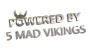 Naklejka POWERED BY 5 MAD VIKINGS do Volvo Saab Scania chrom