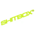 Naklejka SHITBOX - Stylizowany Emblemat - Na Auto / Gruza żółty neon