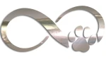 Naklejka ZNAK NIESKOŃCZONOŚCI łapka pies kot (infinity) - kolory - chrom
