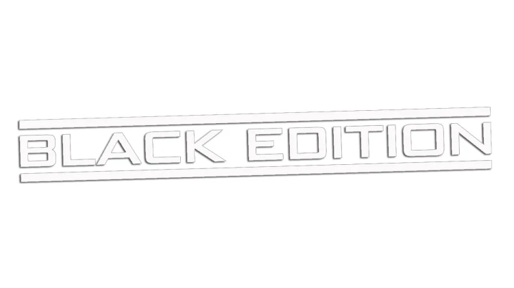 Naklejka BLACK EDITION - Stylizowany napis - Tuning na Auto biała