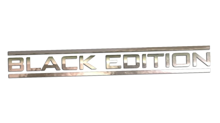 Naklejka BLACK EDITION - Stylizowany napis - Tuning na Auto chrom
