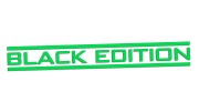 Naklejka BLACK EDITION - Stylizowany napis - Tuning na Auto zielony neon