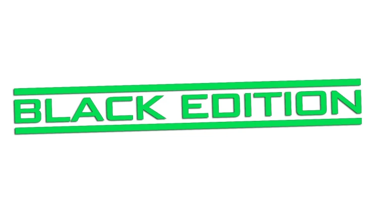 Naklejka BLACK EDITION - Stylizowany napis - Tuning na Auto zielony neon