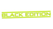 Naklejka BLACK EDITION - Stylizowany napis - Tuning na Auto żółty neon