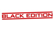 Naklejka BLACK EDITION - Stylizowany napis - Tuning na Auto czerwony neon