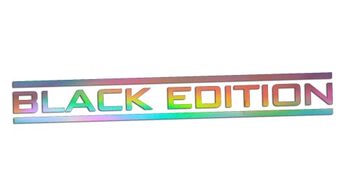 Naklejka BLACK EDITION - Stylizowany napis - Tuning na Auto holograficzna