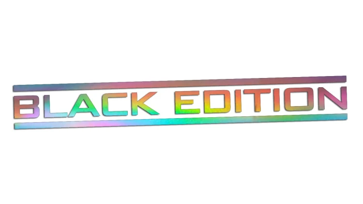 Naklejka BLACK EDITION - Stylizowany napis - Tuning na Auto holograficzna
