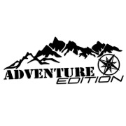 Naklejka ADVENTURE EDITION - Góry Róża Wiatrów - Offroad / Kamper - czarna
